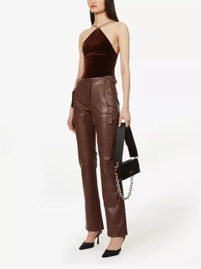 Alix NYC Bates halterneck stretch-jersey bodysuit NWT